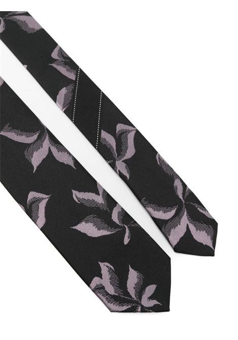 Black floral-jacquard tie Dries Van Noten - men DRIES VAN NOTEN | 2510216001904900